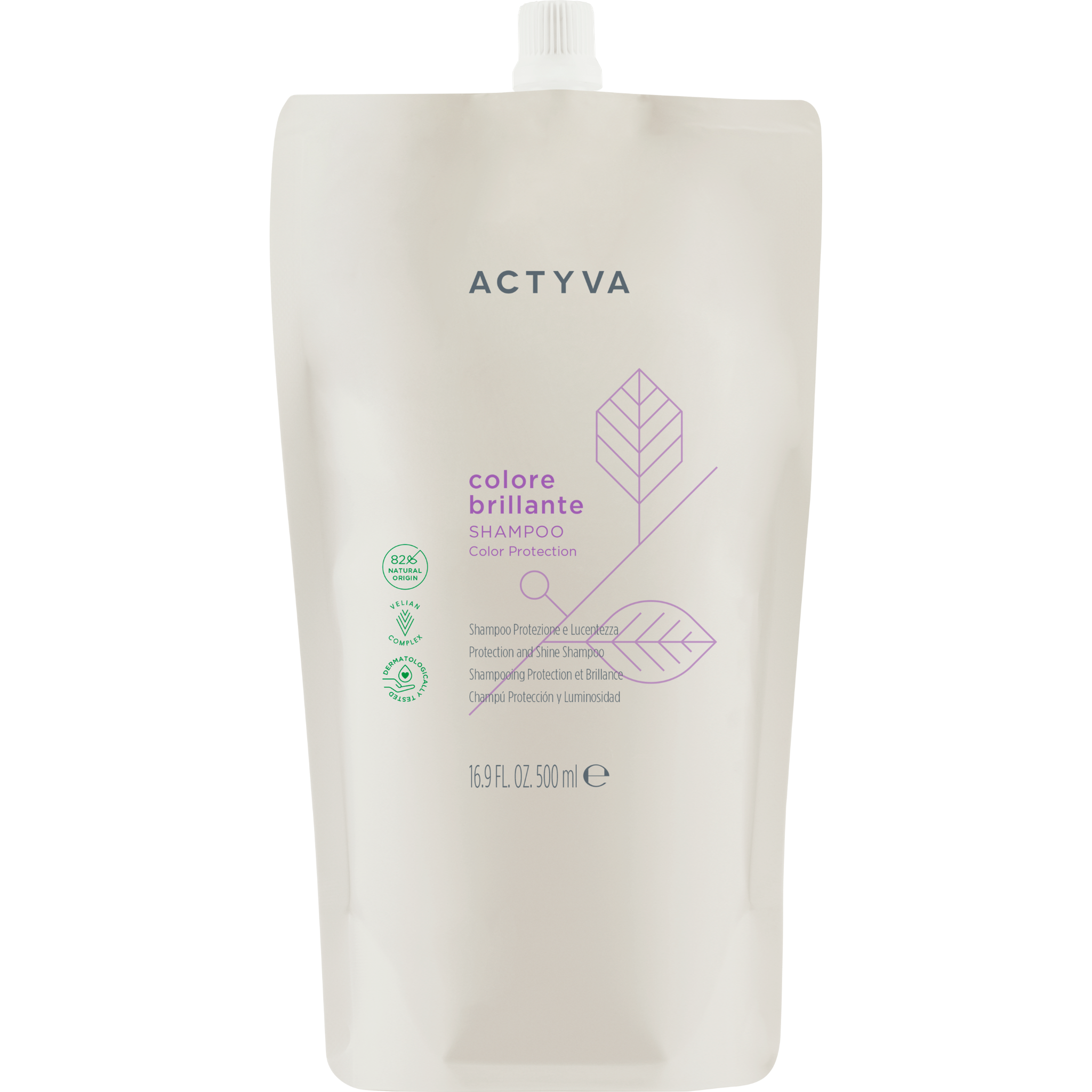Actyva Colore Brillante Shampoo Pouch Bag 500 ml