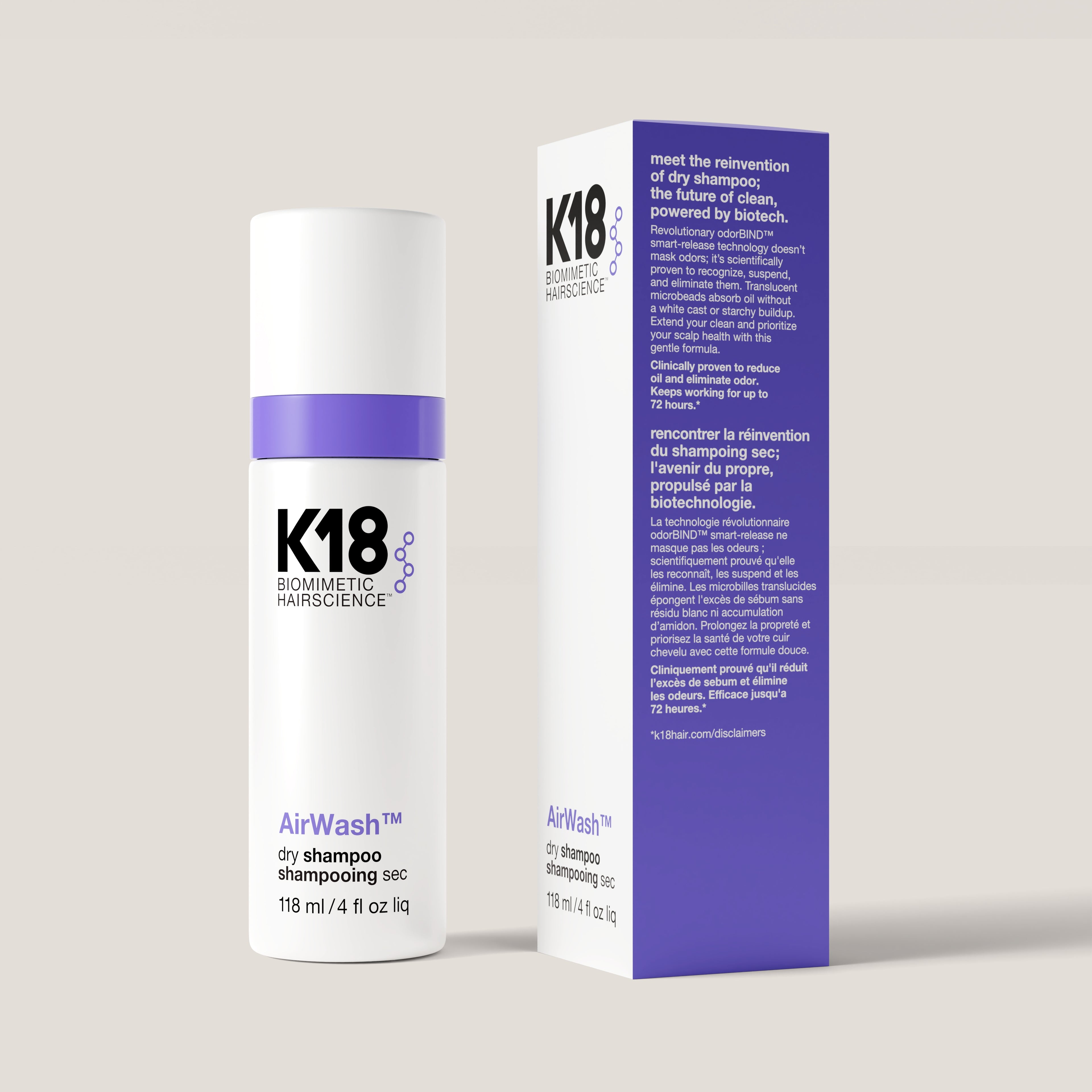 K18 AirWash Dry Shampoo 118 ml