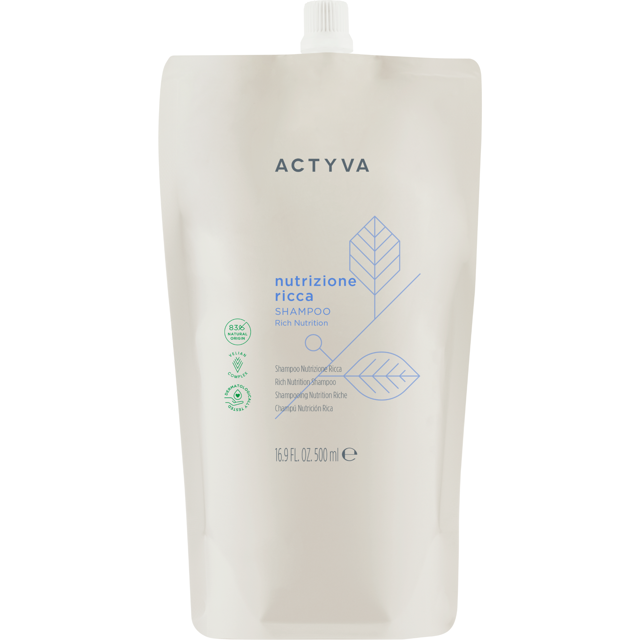 Actyva Nutrizione Ricca Shampoo Pouch Bag 500 ml